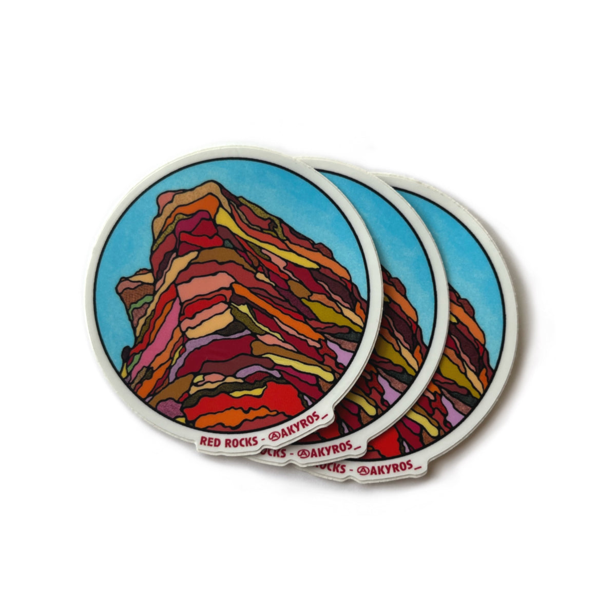Red Rocks - Sticker | AKYROS Art & Design Co. – Akyros